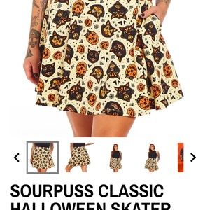 Sourpuss Halloween skater skirt